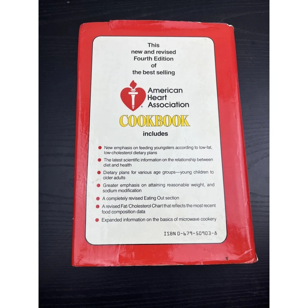 American Heart Association Cookbook 4th Edition Vintage Healthy Recipes Book